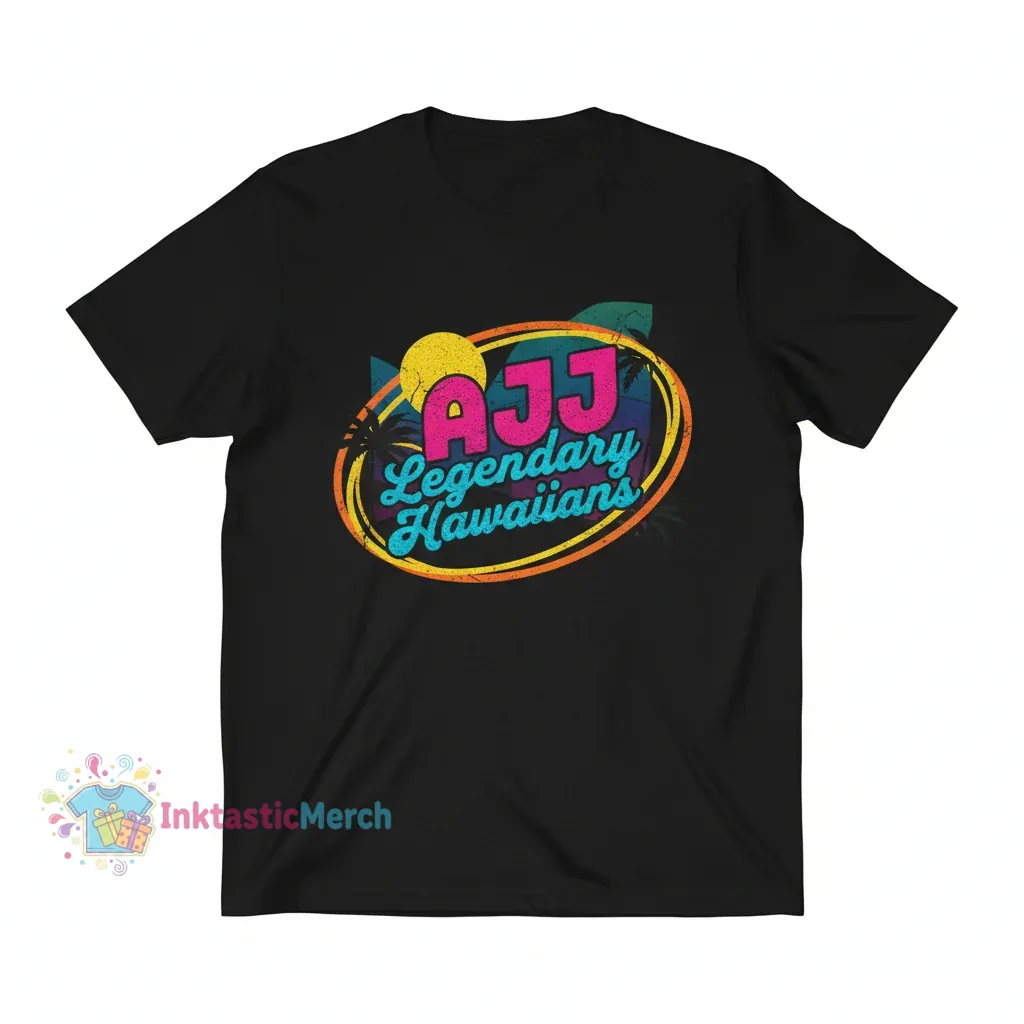 Ajj Band Legendary Hawaiians Brick Vertical S Black T-Shirt 1 Ajj Band Legendary Hawaiians Brick Vertical S Black T-Shirt