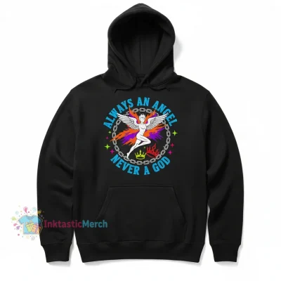 Boygenius 'Always an Angel, Never a God' Lyric Hoodie - Unisex Classic Fit, Black