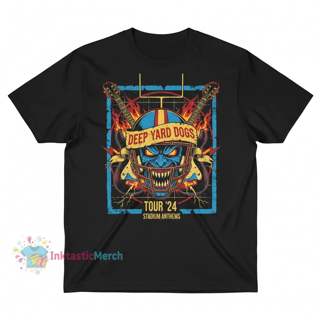 American Football Band Artwork Men's Heavyweight T-Shirt - Black 1 American Football Band Artwork Men's Heavyweight T-Shirt - Black