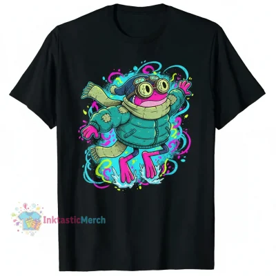 Amphibian Winter Sprig Men's Heavyweight T-Shirt - Black, Size S