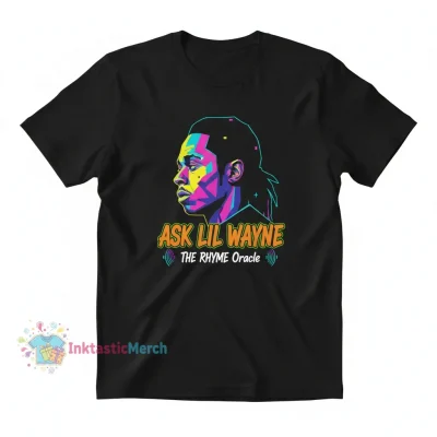 Ask Lil Wayne Classic Fit T-Shirt | Premium Hip Hop Fan Gift | Black, Size S