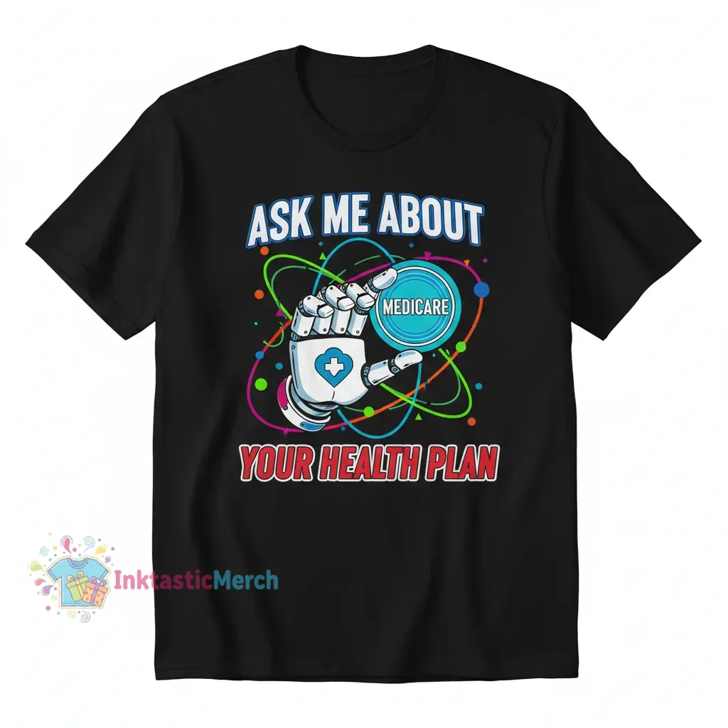 Ask Me About Medicare T-Shirt - Men's Heavyweight Cotton - Black, Size S 1 Ask Me About Medicare T-Shirt - Men's Heavyweight Cotton - Black, Size S