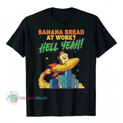 Banana Bread at Work Hell Yeah Men's Heavyweight T-Shirt - Black
