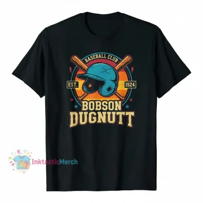 Bobson Dugnutt Dark Baseball T-Shirt - Men's Heavyweight - Black, Size S
