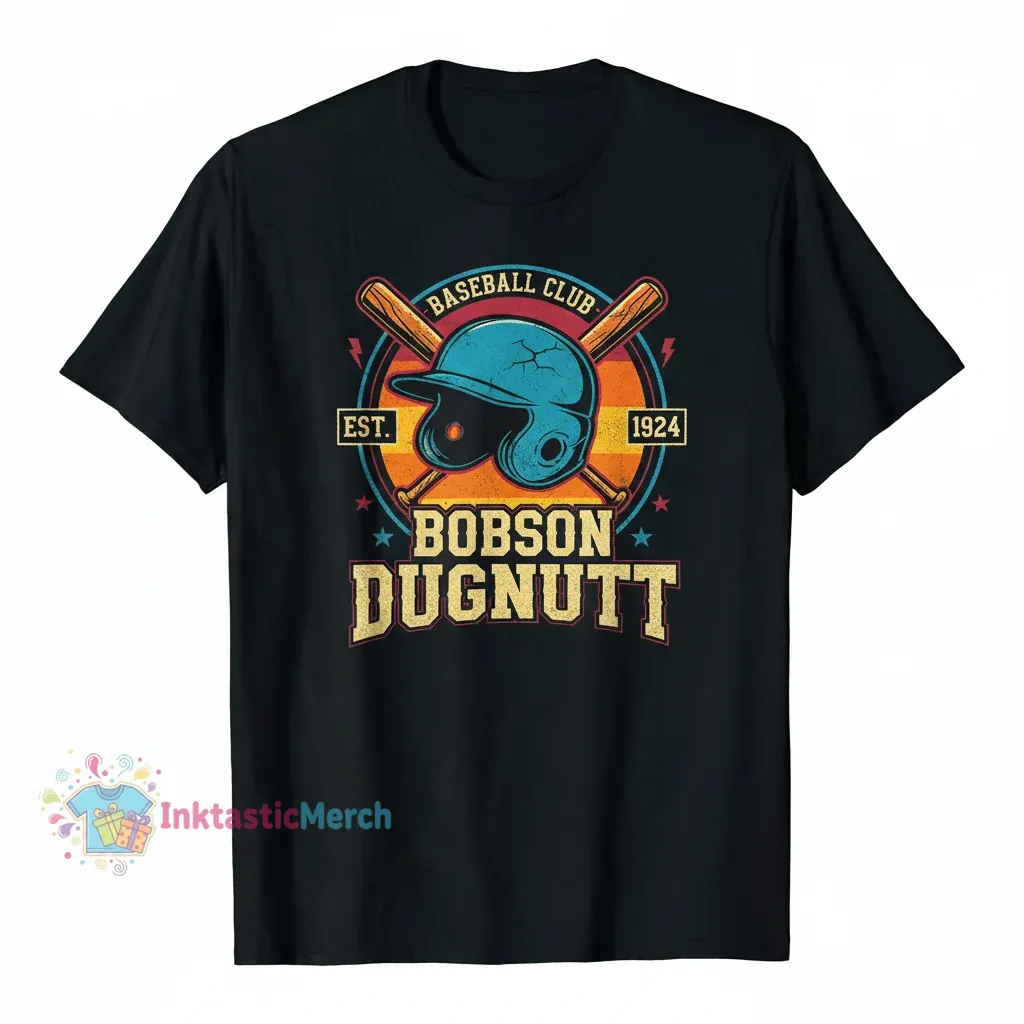 Bobson Dugnutt Dark Baseball T-Shirt - Men's Heavyweight - Black, Size S 1 Bobson Dugnutt Dark Baseball T-Shirt - Men's Heavyweight - Black, Size S