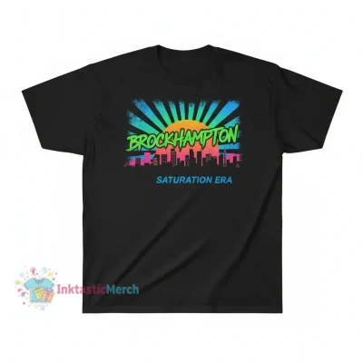 BRCKHMPTN T-Shirt - Brockhampton Band Merch, Men's Heavyweight Tee, Black, Size S