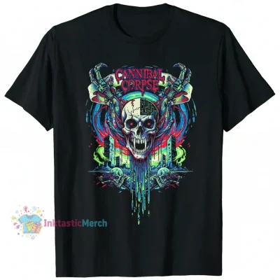 Cannibal Corpse Band Vintage Inspired Men's Heavyweight T-Shirt - Black (Size S)