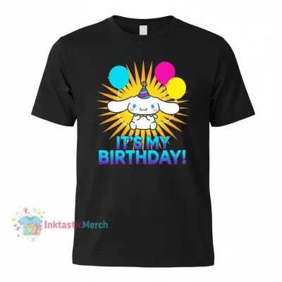 Cinnamoroll Birthday Tee - Black (Men's Heavyweight S)