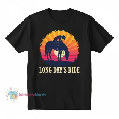 Cowboy Tired: Heavyweight Men's T-Shirt in Black