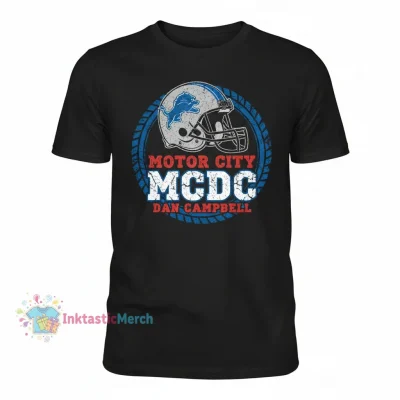 Detroit Lions MCDC T-Shirt | Motor City Dan Campbell Tee | Men's Classic Black