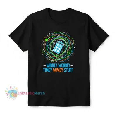 Doctor Who Wibbly Wobbly Timey Wimey Stuff T-Shirt - Men's Classic Fit, Black