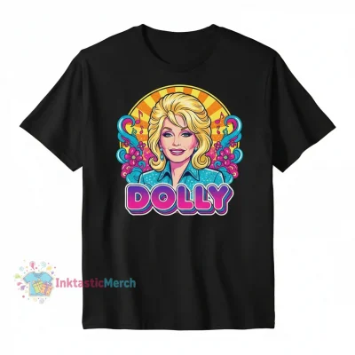 Dolly Parton Graphic T-Shirt: Feel-Good Heavyweight Tee (S, Black)