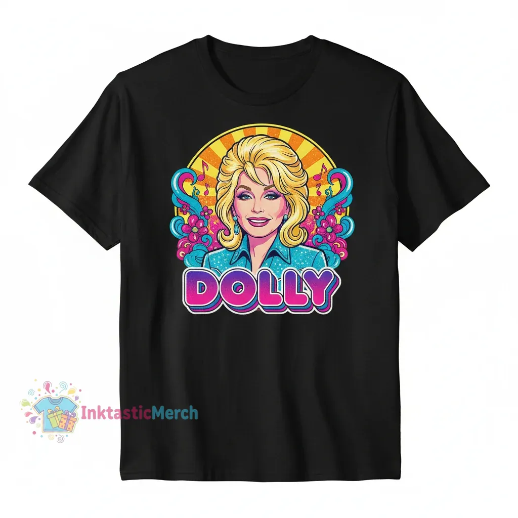 Dolly Parton Graphic T-Shirt: Feel-Good Heavyweight Tee (S, Black) 1 Dolly Parton Graphic T-Shirt: Feel-Good Heavyweight Tee (S, Black)