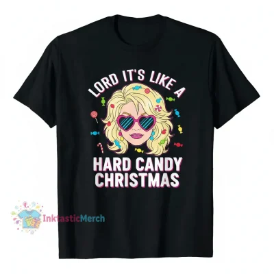 Dolly Parton 'Hard Candy Christmas' Heavyweight T-Shirt - Men's Small, Black