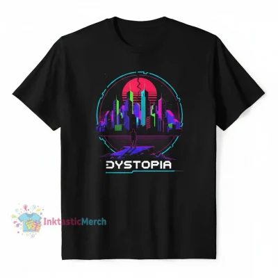 Dystopia Unisex Heavyweight T-Shirt - Black, Size S