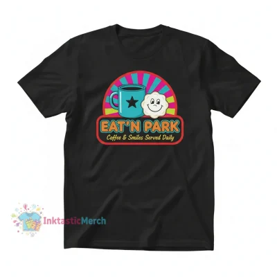 EAT N PARK Men's Heavyweight Black T-Shirt - Size S