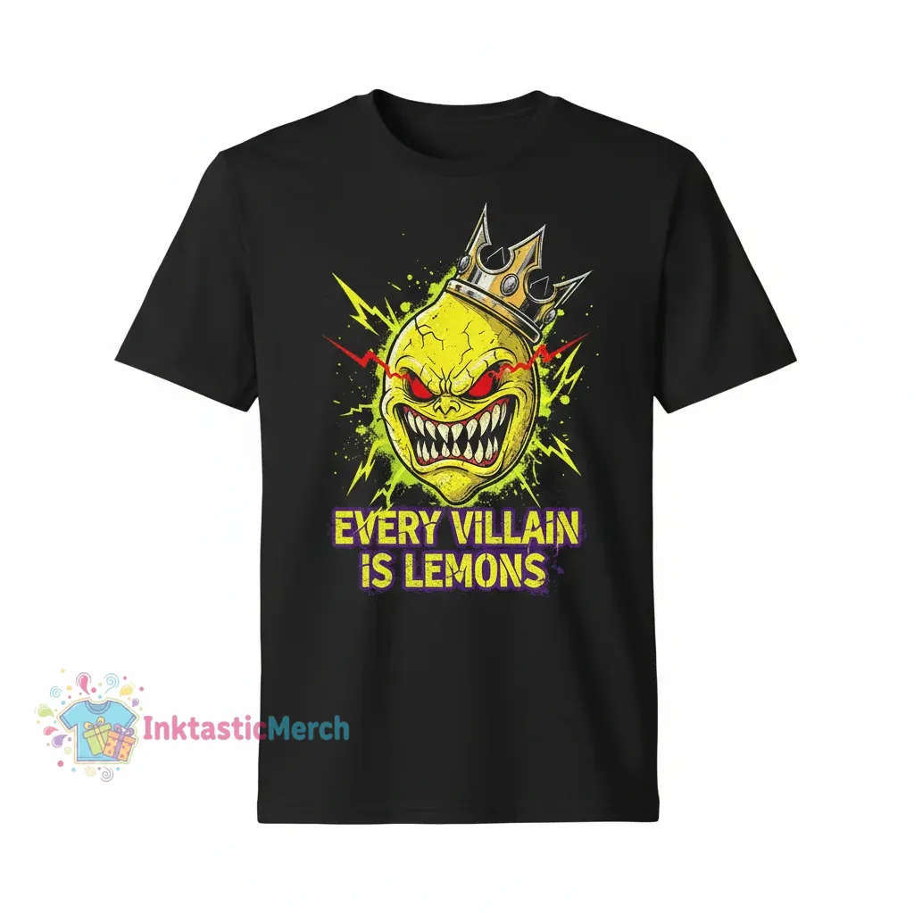 Every Villain Is Lemons Men's Heavyweight T-Shirt - Black, Size S 1 Every Villain Is Lemons Men's Heavyweight T-Shirt - Black, Size S