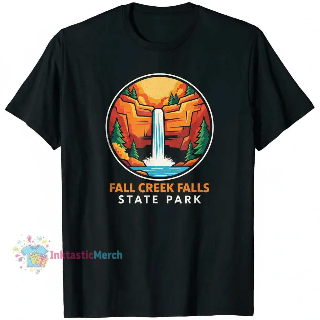 Fall Creek Falls Heavyweight Tee - Black 1 Fall Creek Falls Heavyweight Tee - Black
