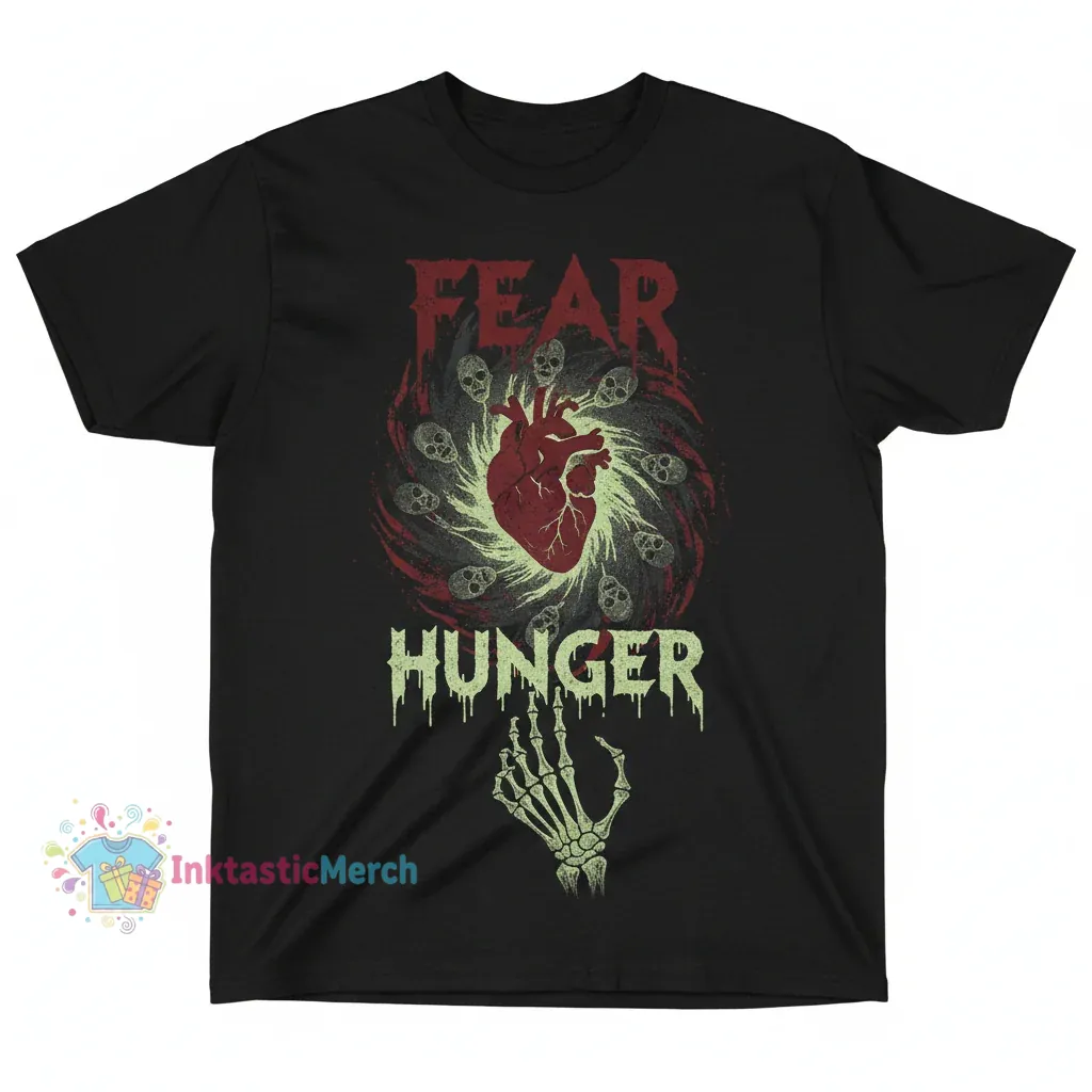 Fear and Hunger Game T-Shirt Men's Heavyweight S Black 1 Fear and Hunger Game T-Shirt Men's Heavyweight S Black