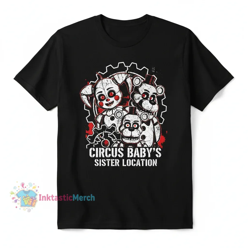 FNAF Sister Location Tee - Black S 1 FNAF Sister Location Tee - Black S