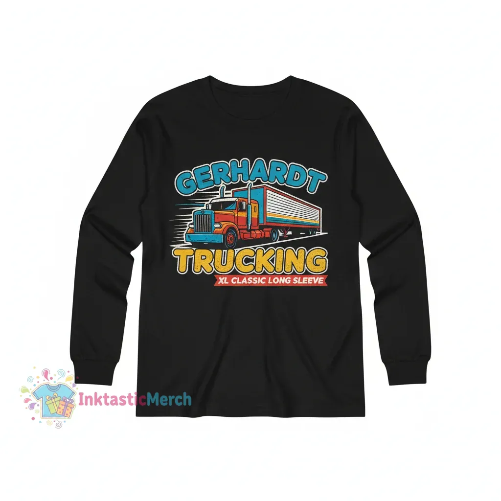 Gerhardt-Trucking Classic Long Sleeve Tee - Youth XL Black 1 Gerhardt-Trucking Classic Long Sleeve Tee - Youth XL Black