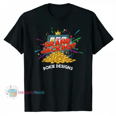 GRAND JACKPOT Pokie Designs Men's Classic T-Shirt - Black, Size S