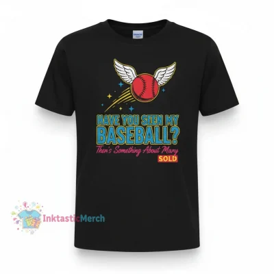 Youth Heavyweight T-Shirt: Have You Seen My Baseball? (Black, Size S)