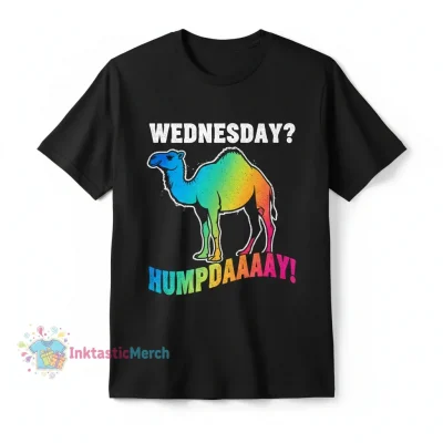 Hump Day Camel Funny T-Shirt - Men's Heavyweight S Black
