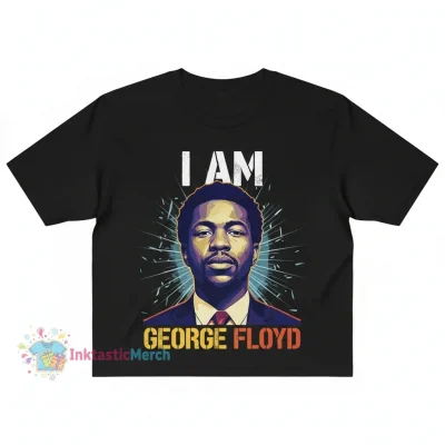 George Floyd 'I Am' Statement Heavyweight T-Shirt - Men's Size S, Black