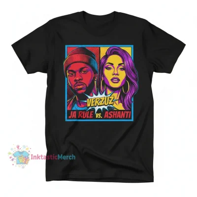 Ja Rule Ashanti T-Shirt Men's Heavyweight Black S