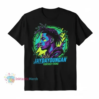 Jaydayoungan T-Shirt Sticker - Kelly Green Round