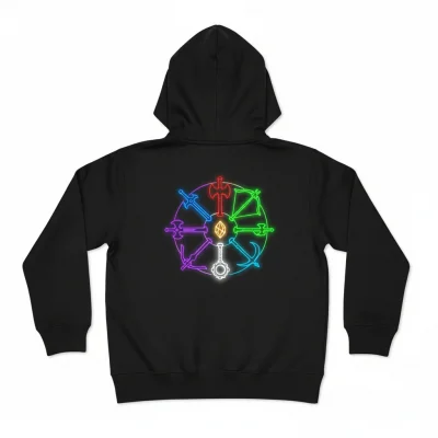 Legend Of Dragoon T-Shirt Classic Zip Hoodie Youth Size S Black