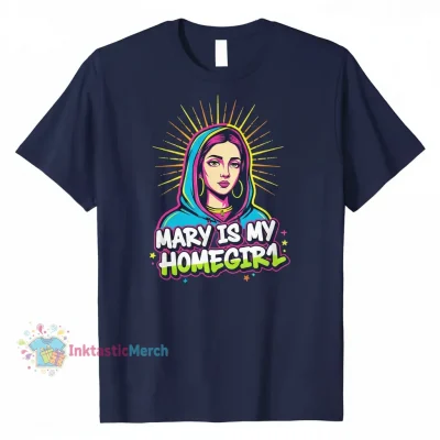 Mary Is My Homegirl | Men's Classic Catholic T-Shirt - 4XL Eucalyptus