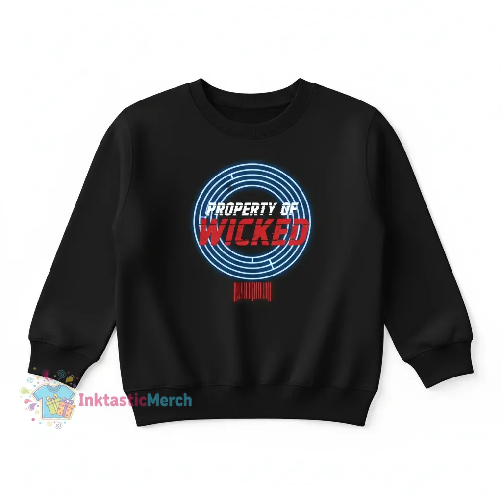 Kids' Black Maze Runner Property Of Wicked Crewneck Sweatshirt - Size 4T 1 Kids' Black Maze Runner Property Of Wicked Crewneck Sweatshirt - Size 4T