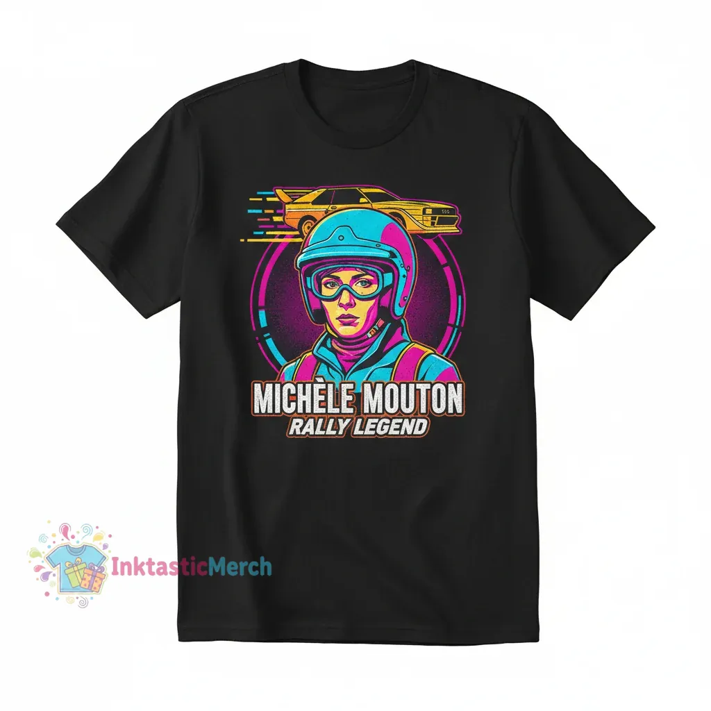 Michele Mouton Rally Driver Tee - Black 1 Michele Mouton Rally Driver Tee - Black