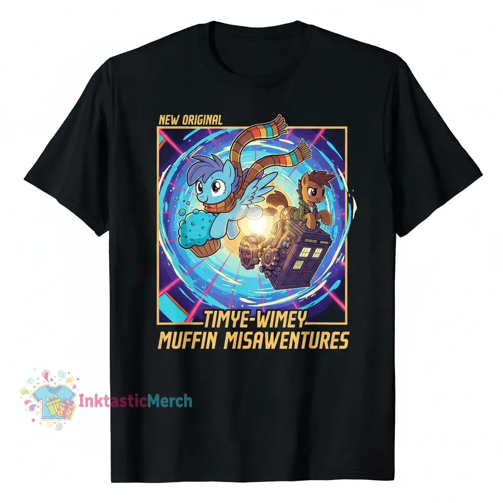 My Little Pony MLP Derpy & The Doctor Tee - Black 1 My Little Pony MLP Derpy & The Doctor Tee - Black