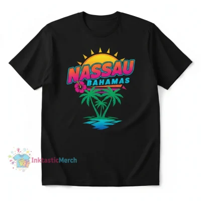 Nassau Bahamas Men's Heavyweight T-Shirt - S Black
