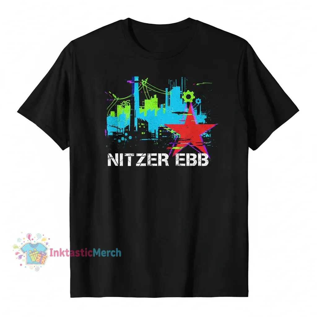 Nitzer Ebb Heavyweight Tee - Black S 1 Nitzer Ebb Heavyweight Tee - Black S