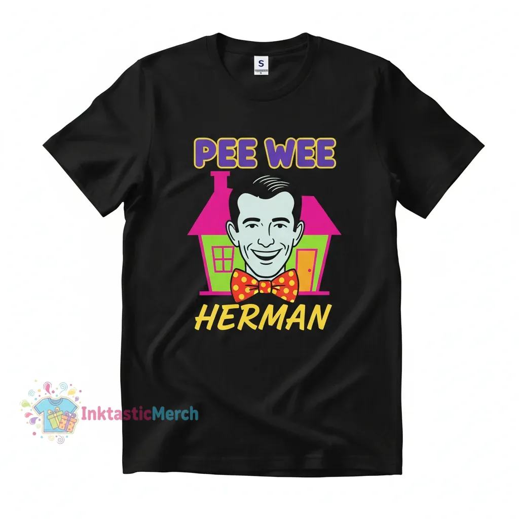 Pee Wee Herman Men's Heavyweight T-Shirt - Black, Size S 1 Pee Wee Herman Men's Heavyweight T-Shirt - Black, Size S