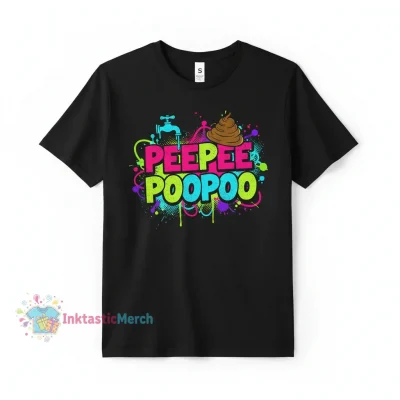 PEEPEEPOOPOO SHIRT Men's Heavyweight T-shirt in Black