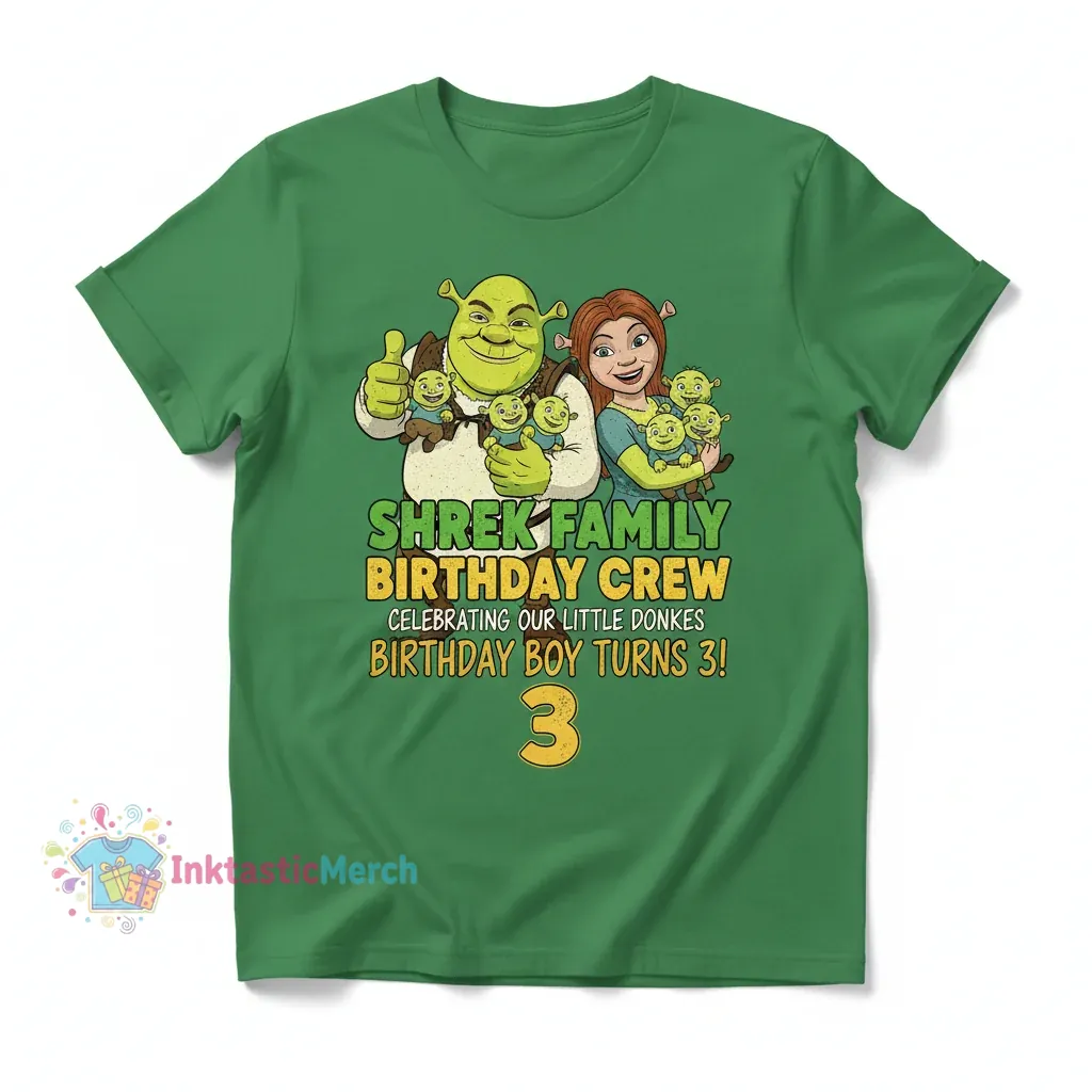 Personalized Shrek Family Birthday Men's Heavyweight T-Shirt - Black, Size S 1 Personalized Shrek Family Birthday Men's Heavyweight T-Shirt - Black, Size S