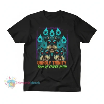 Rain Of Spider Faith The Unholy Trinity Schnauzer Men's Heavyweight T-Shirt - Black, Size S