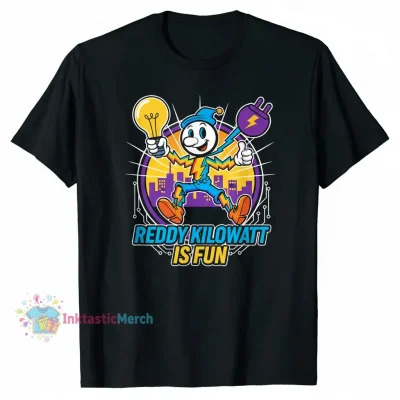 Reddy Kilowatt Fun Tee - Men's Heavyweight Black S