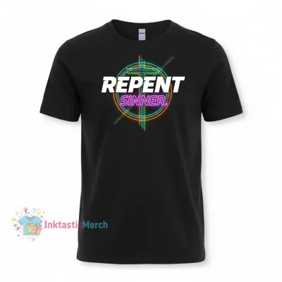 Repent Sinner Holy Tee | Men's Heavyweight | Black