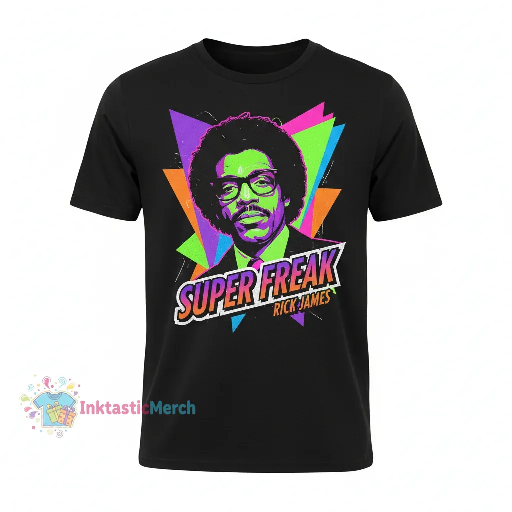 Rick James Super Freak Vintage Heavyweight T-Shirt - Men's Size S, Black 1 Rick James Super Freak Vintage Heavyweight T-Shirt - Men's Size S, Black
