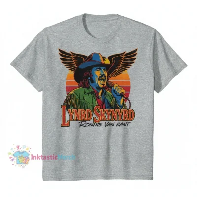 Ronnie Van Zant Lynyrd Skynyrd Men's Heavyweight T-Shirt - Sport Grey