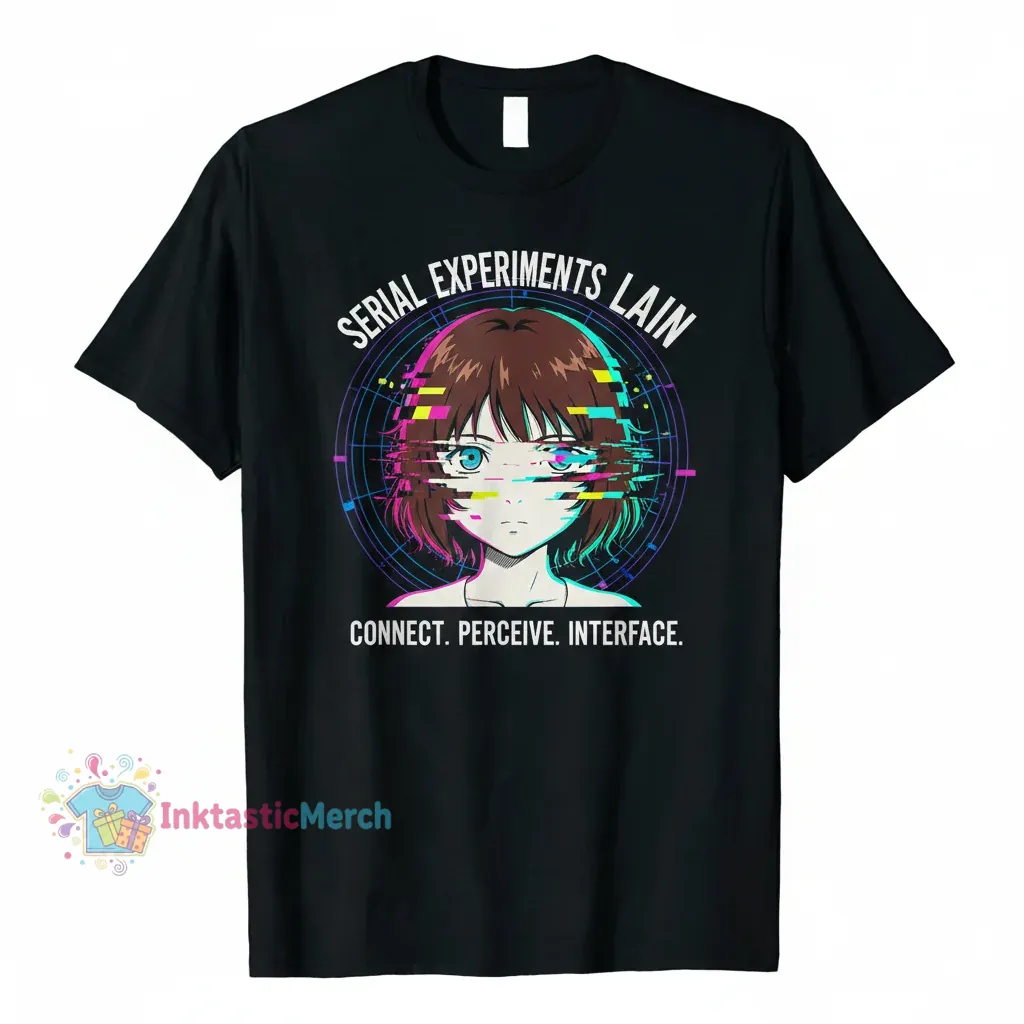 Serial Experiments Lain Heavyweight T-Shirt - Men's Small, Black 1 Serial Experiments Lain Heavyweight T-Shirt - Men's Small, Black