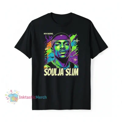 Soulja Slim Vintage Hip-Hop T-Shirt - Men's Heavyweight Black (Size S)