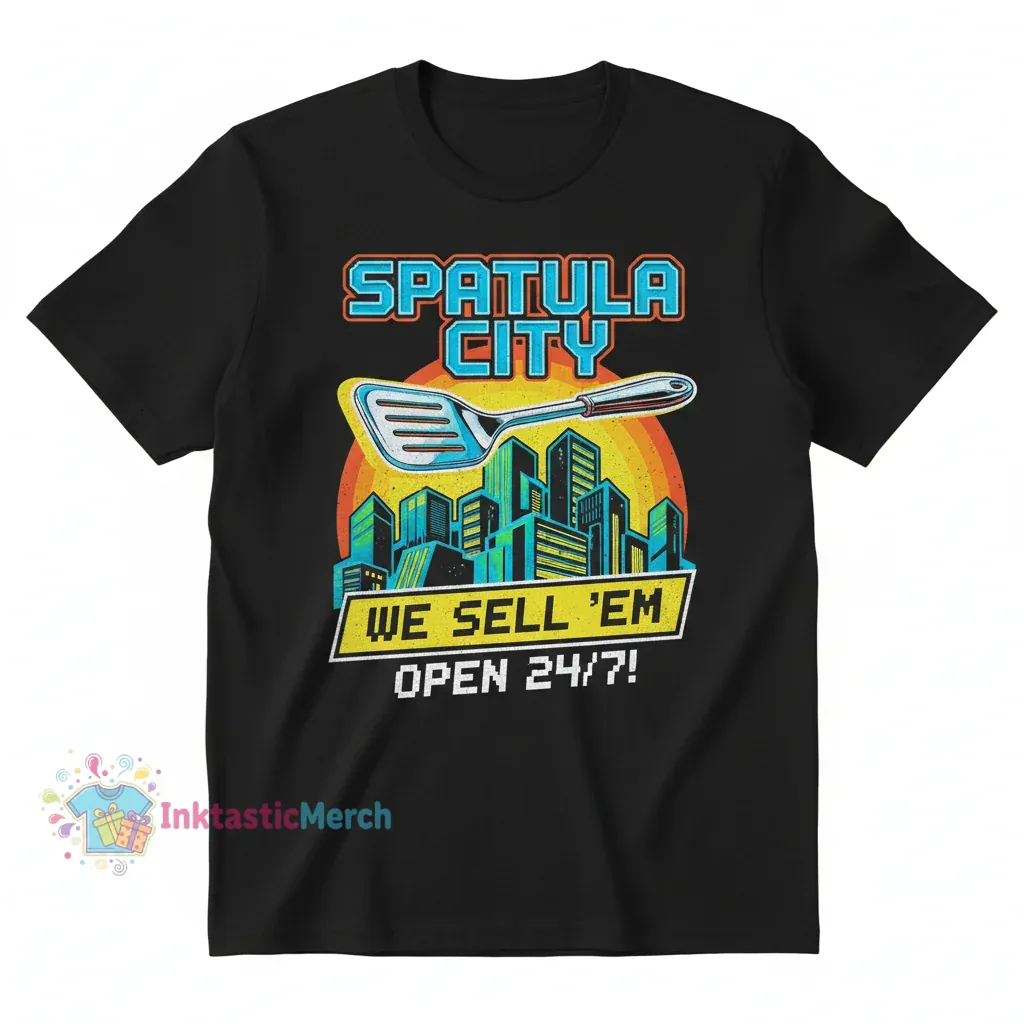 Spatula City UHF Men's Heavyweight T-Shirt - Black, Size S 1 Spatula City UHF Men's Heavyweight T-Shirt - Black, Size S
