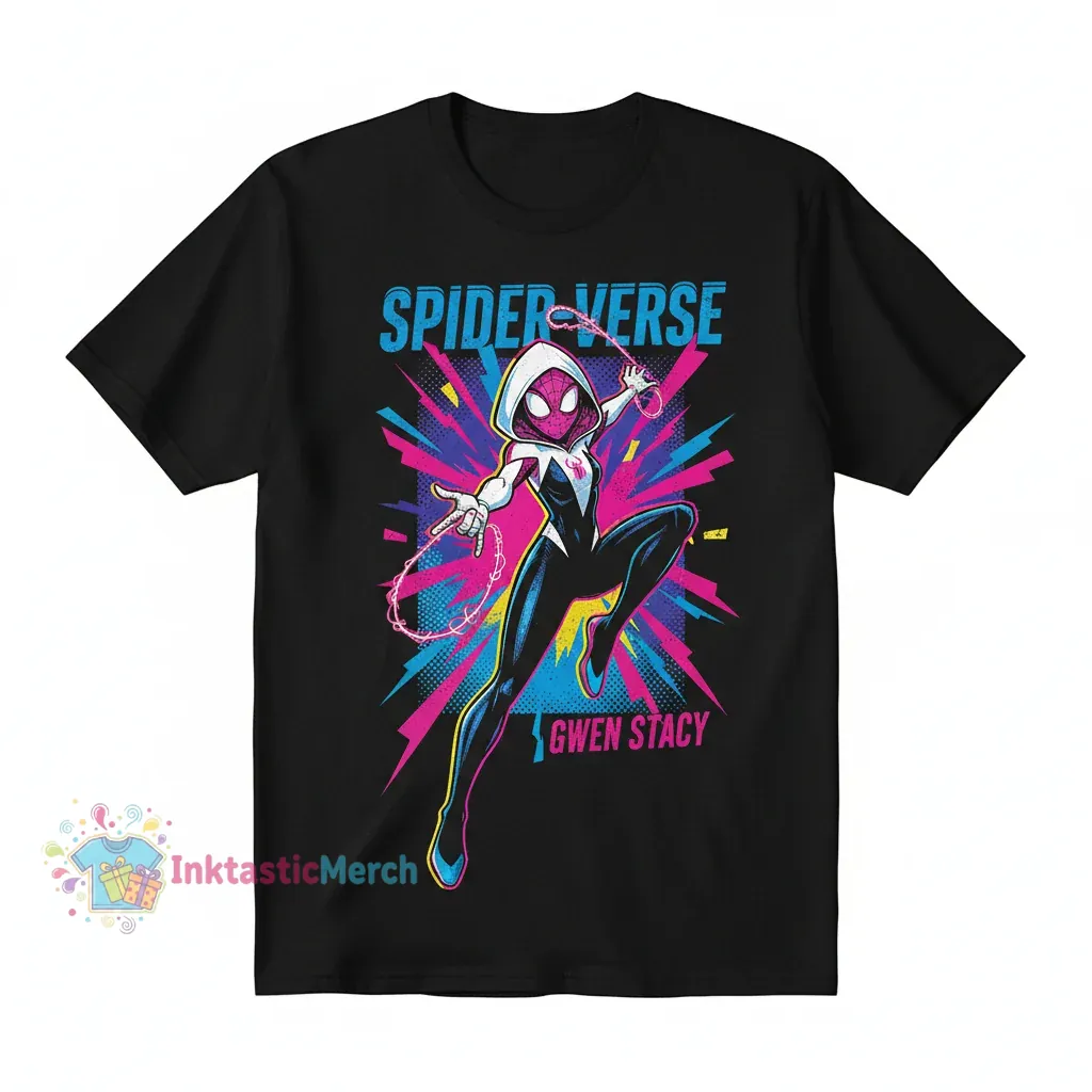 SPIDER-WOMAN Gwen Stacy Heavyweight Men's T-Shirt - Black, Size S 1 SPIDER-WOMAN Gwen Stacy Heavyweight Men's T-Shirt - Black, Size S
